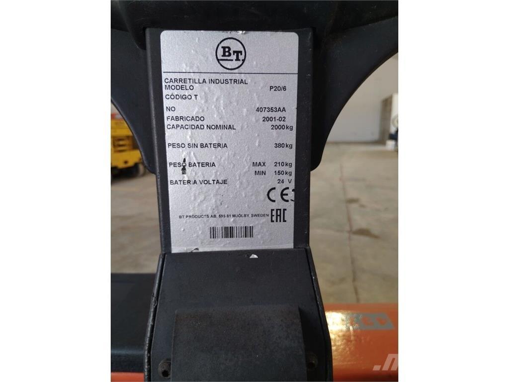 BT P20 Låglyftare utan plattform