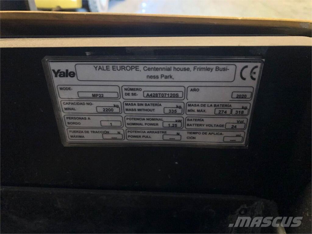 Yale MP22 Manuella pallstaplare