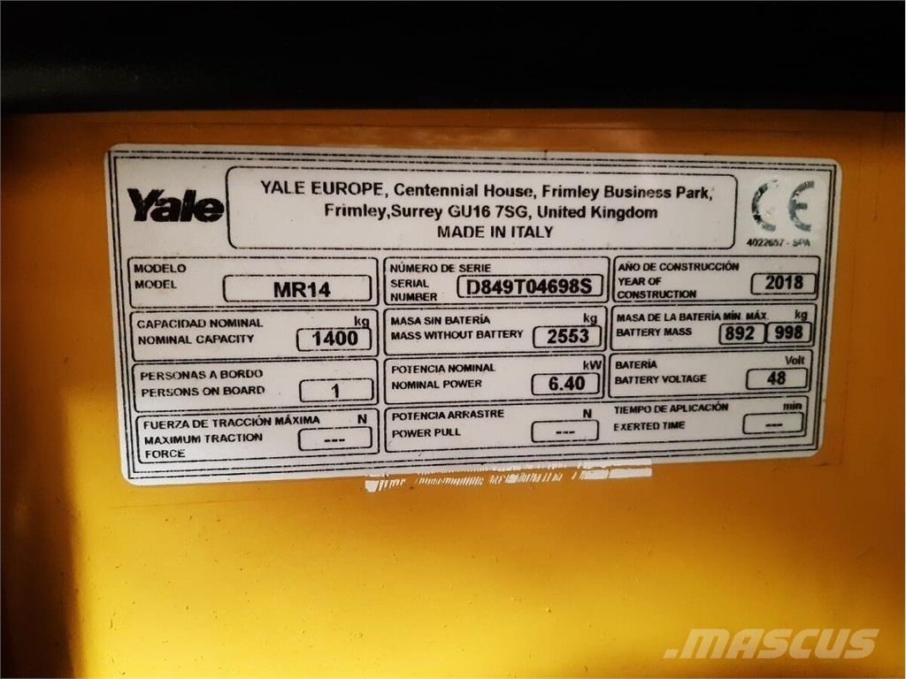 Yale MR14 Materialhantering - Övriga
