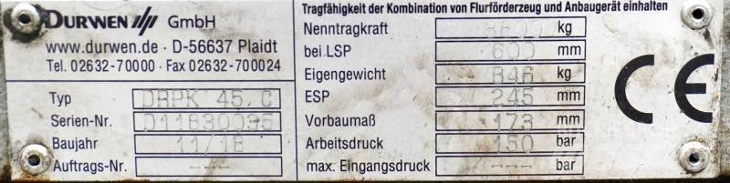 Durwen DRPK45C Materialhantering - Övriga