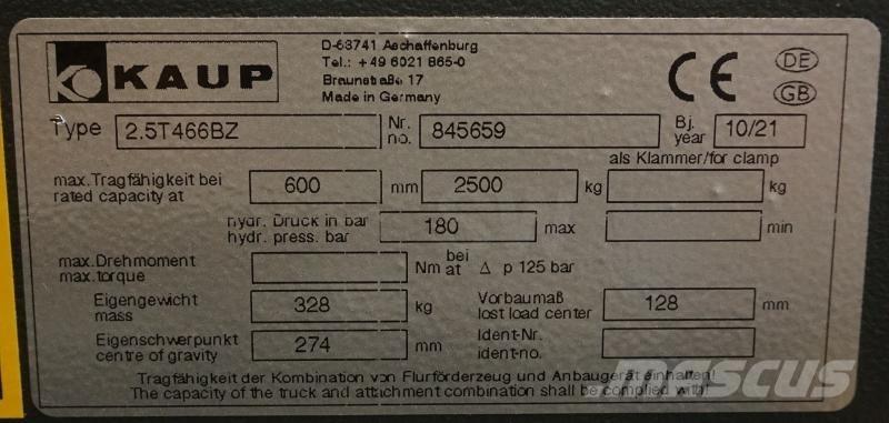 Kaup 2,5T466BZ Övriga tillbehör och komponenter