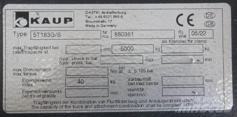 Kaup 5T183G/S Övriga tillbehör och komponenter