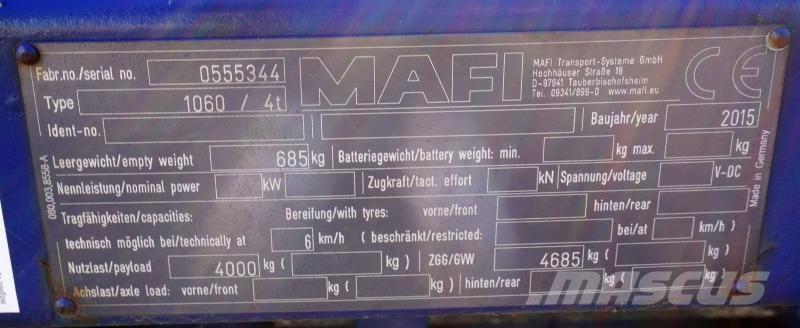 Mafi 1060 / 4t Flaksläp