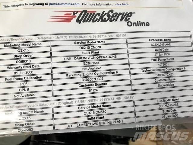 Cummins QSX15 Motorer