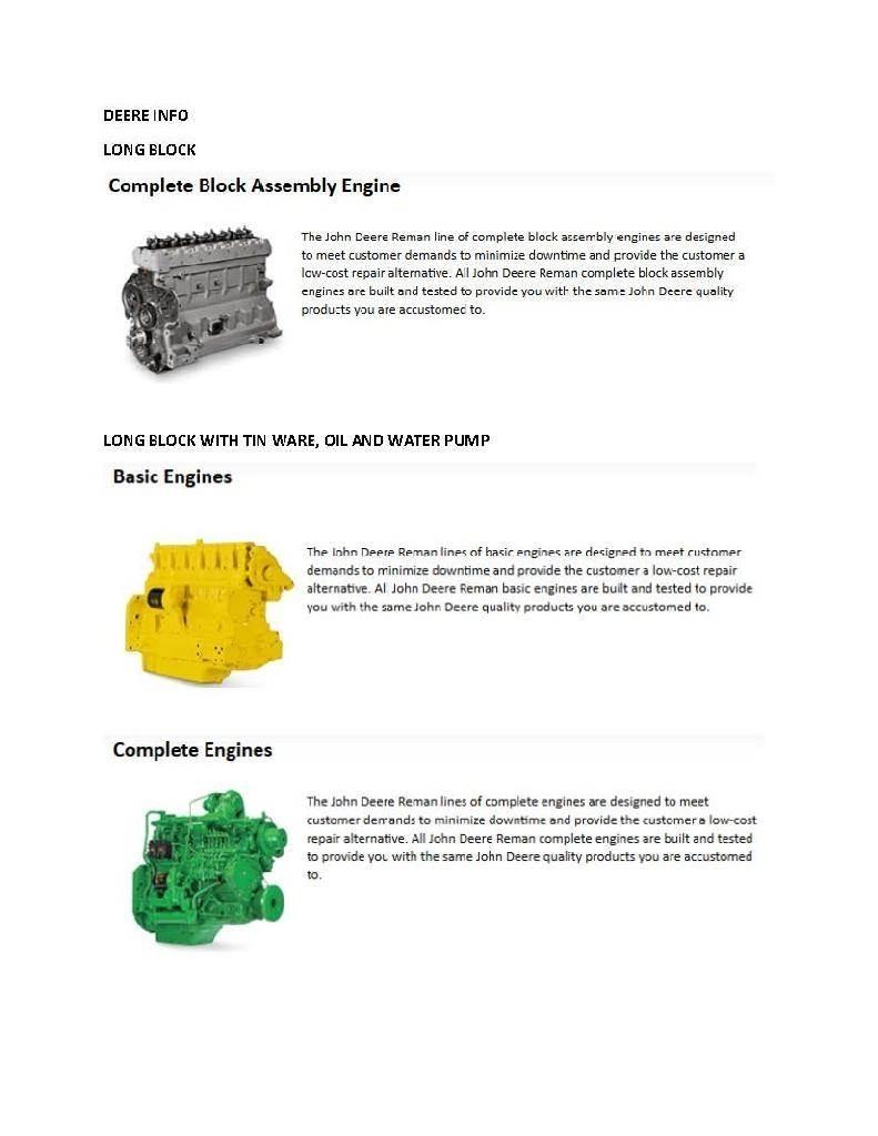 John Deere 6068 Motorer