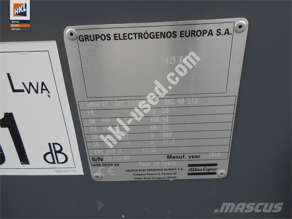 Atlas Copco QAS 40 KDS Övriga generatorer