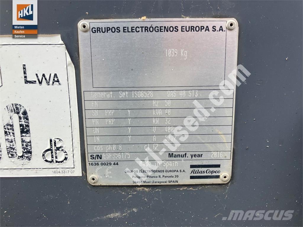 Atlas Copco QAS 40 KDS Övriga generatorer