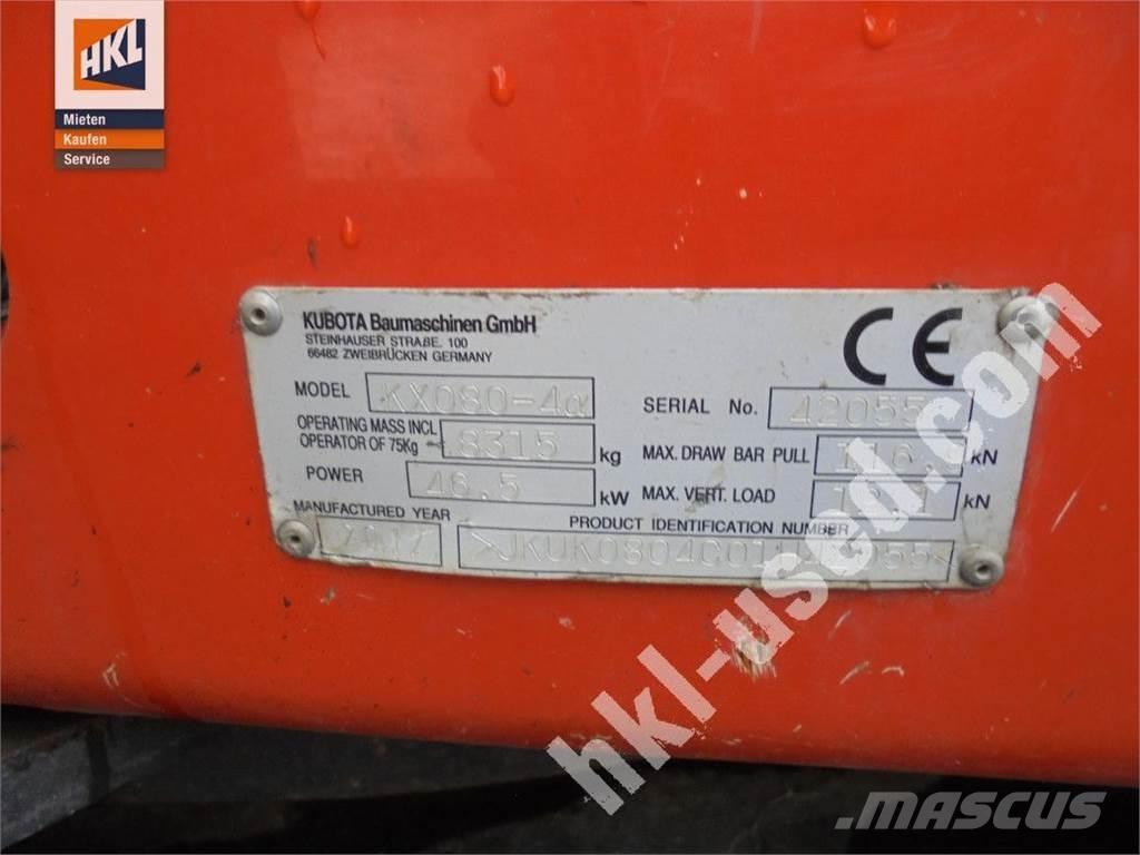 Kubota KX 080-4 Minigrävare < 7t