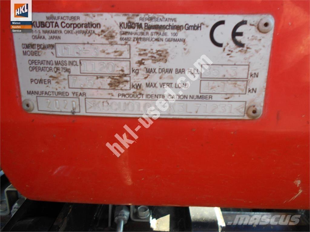 Kubota U 10-3 Minigrävare < 7t