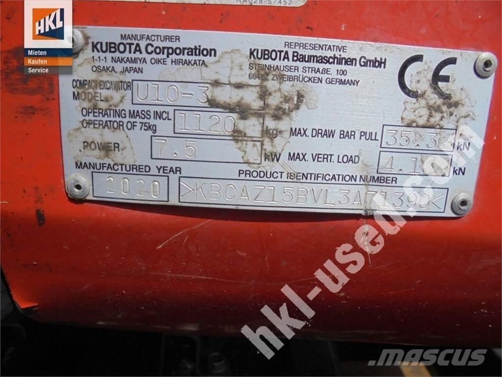 Kubota U 10-3 Minigrävare < 7t