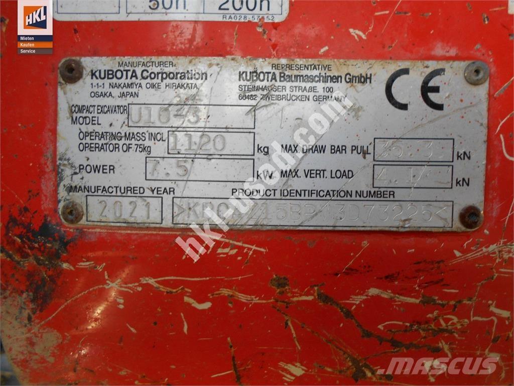 Kubota U 10-3 Minigrävare < 7t
