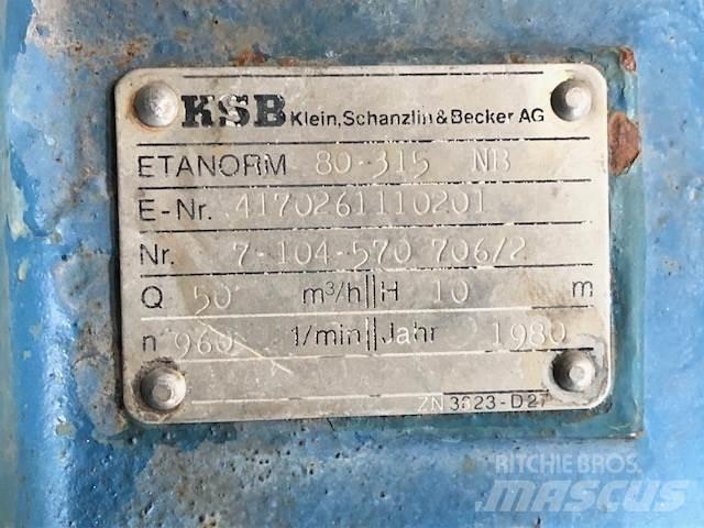 KSB 80 315 NB Pumper - 2 stk. Vattenpumpar