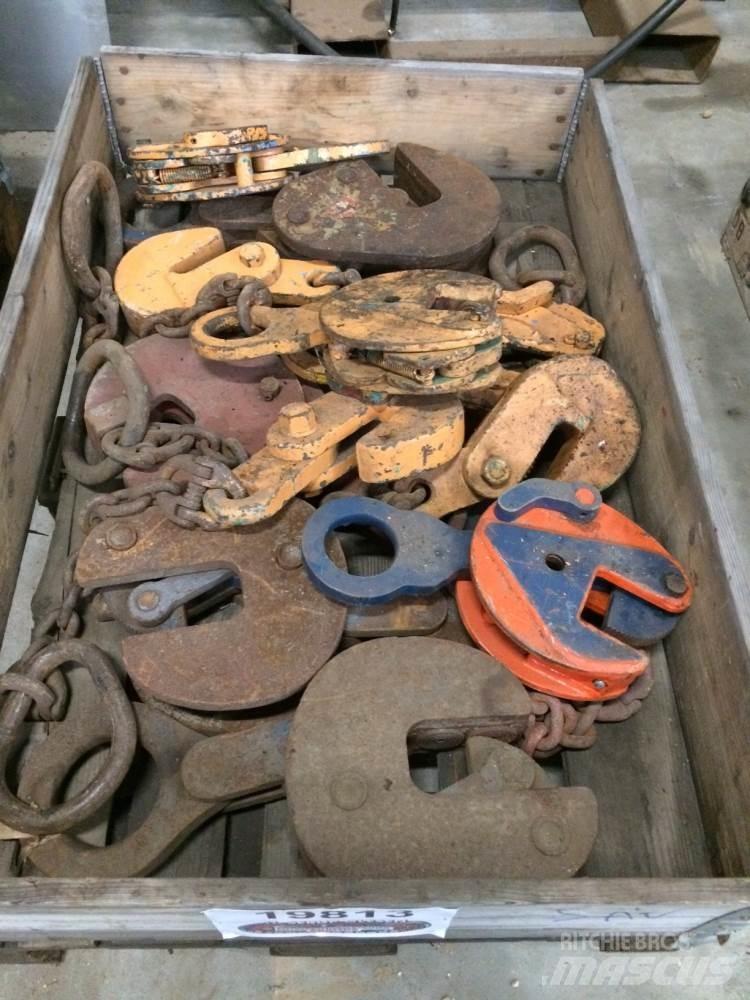  Pladeklør, diverse 1 palle Kranar, delar och tillbehör