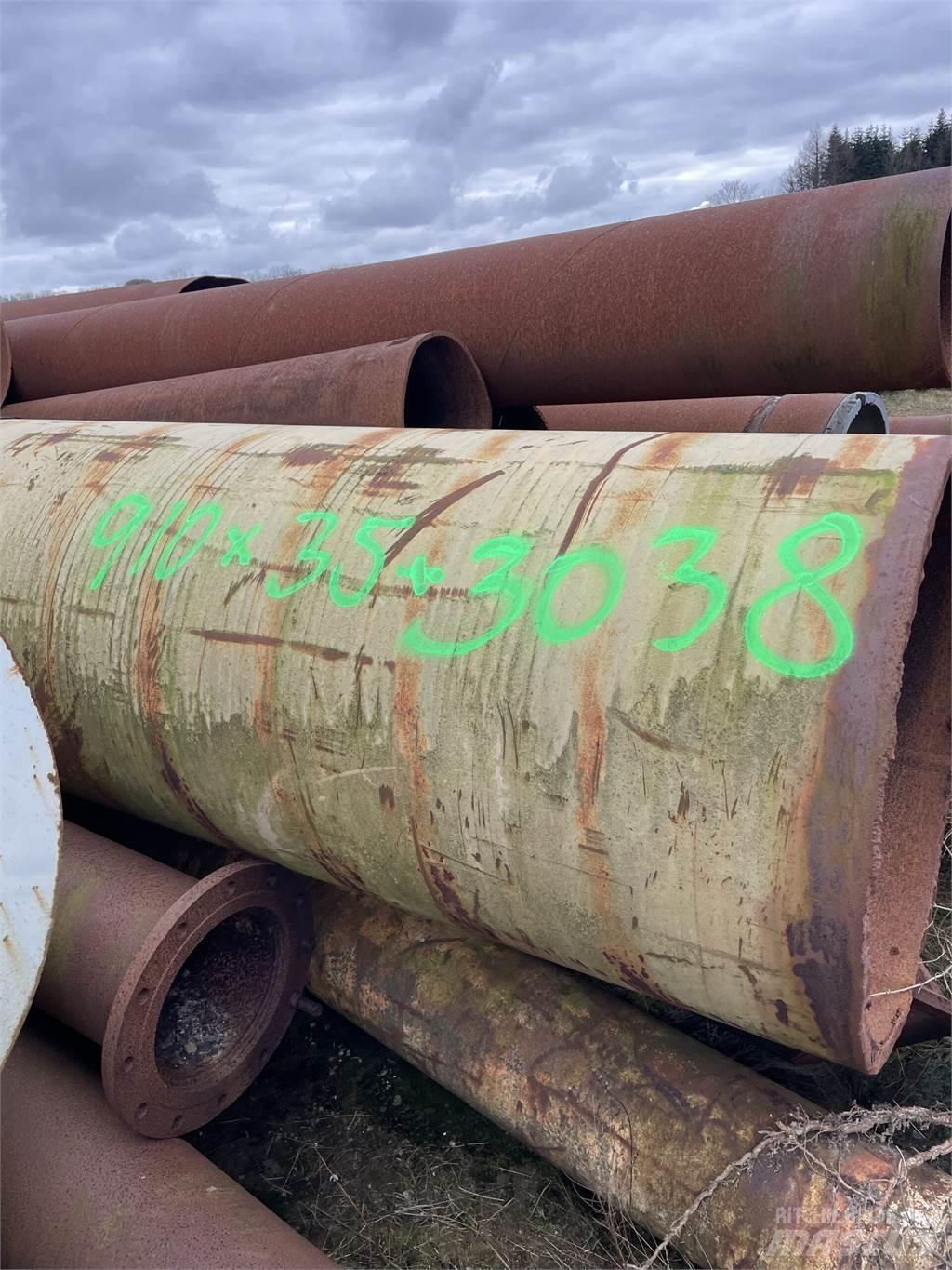  Stålrør ø910x35x3038 mm Pipeline-utrustning