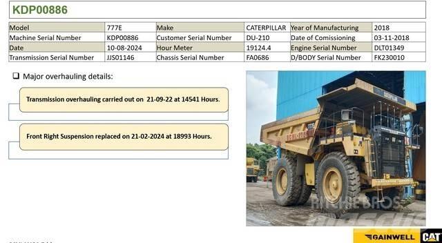 CAT 777E Midjestyrd dumper