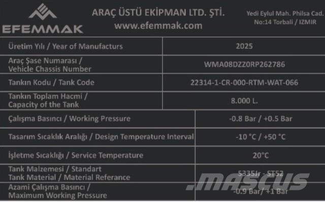 MAN TGM18.250 Vattentankbilar