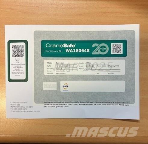 Zoomlion RT55 Terrängkranar (Grov terräng)