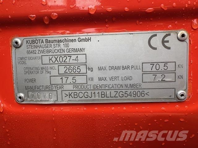 Kubota KX027-4 Midigrävmaskiner 7t - 12t