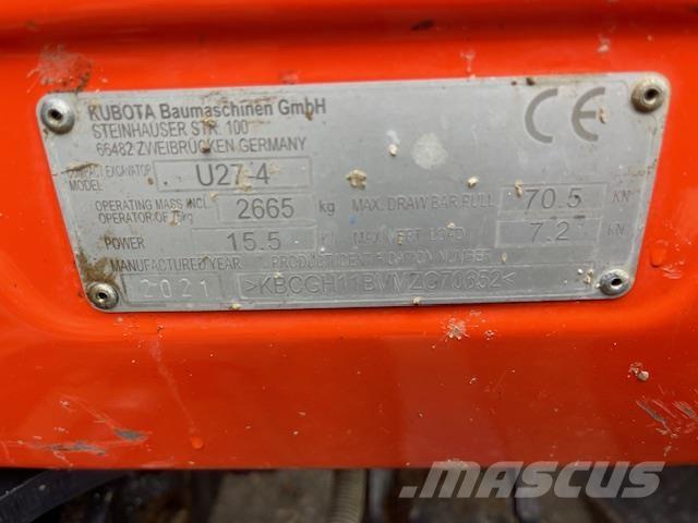 Kubota U27-4 Midigrävmaskiner 7t - 12t
