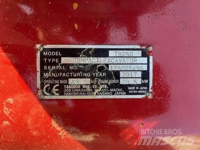 Takeuchi TB250 Midigrävmaskiner 7t - 12t