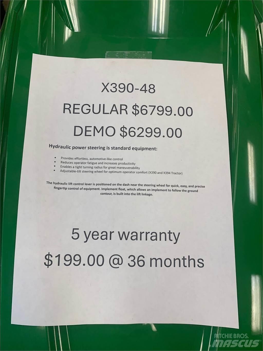 John Deere X390 Kompakttraktorer