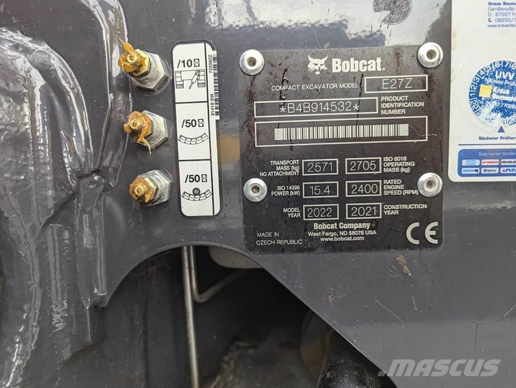 Bobcat E 27z Minigrävare < 7t