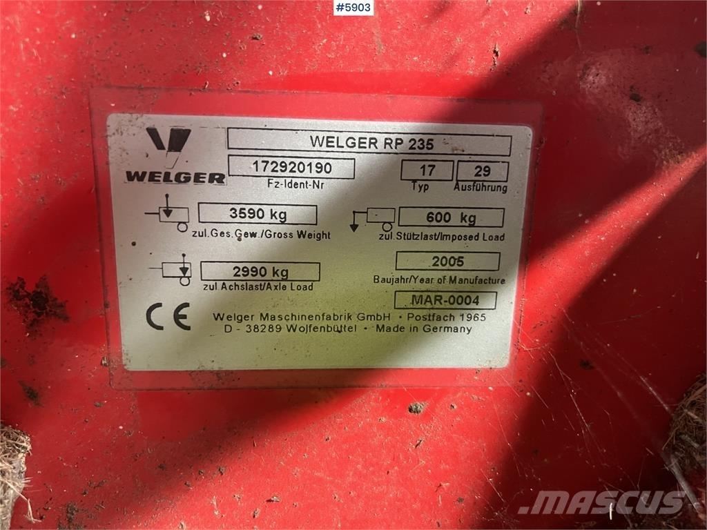 Welger RP 235 Andra skördemaskiner