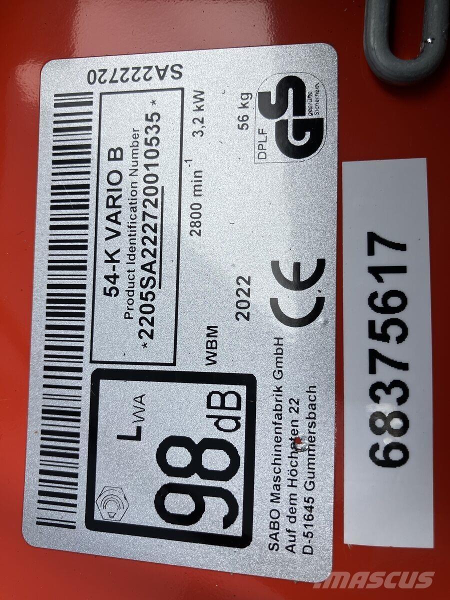  54- K Vario B Grönytemaskiner - Övriga
