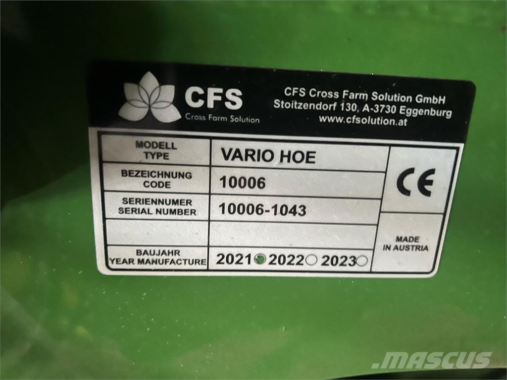  CFS Varihoe 620 Övriga såddmaskiner och sättningsmaskiner