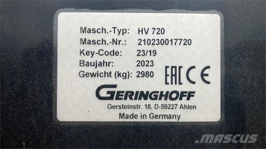 Geringhoff HV 720 Trösktillbehör