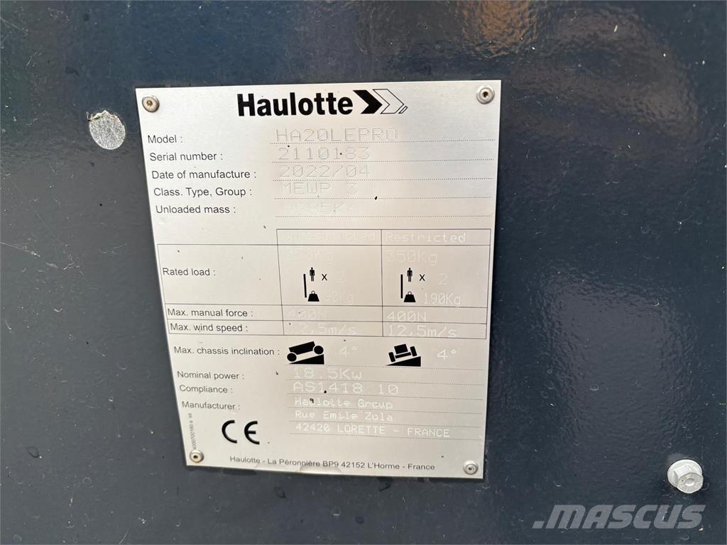 Haulotte HA20LE PRO Bomliftar