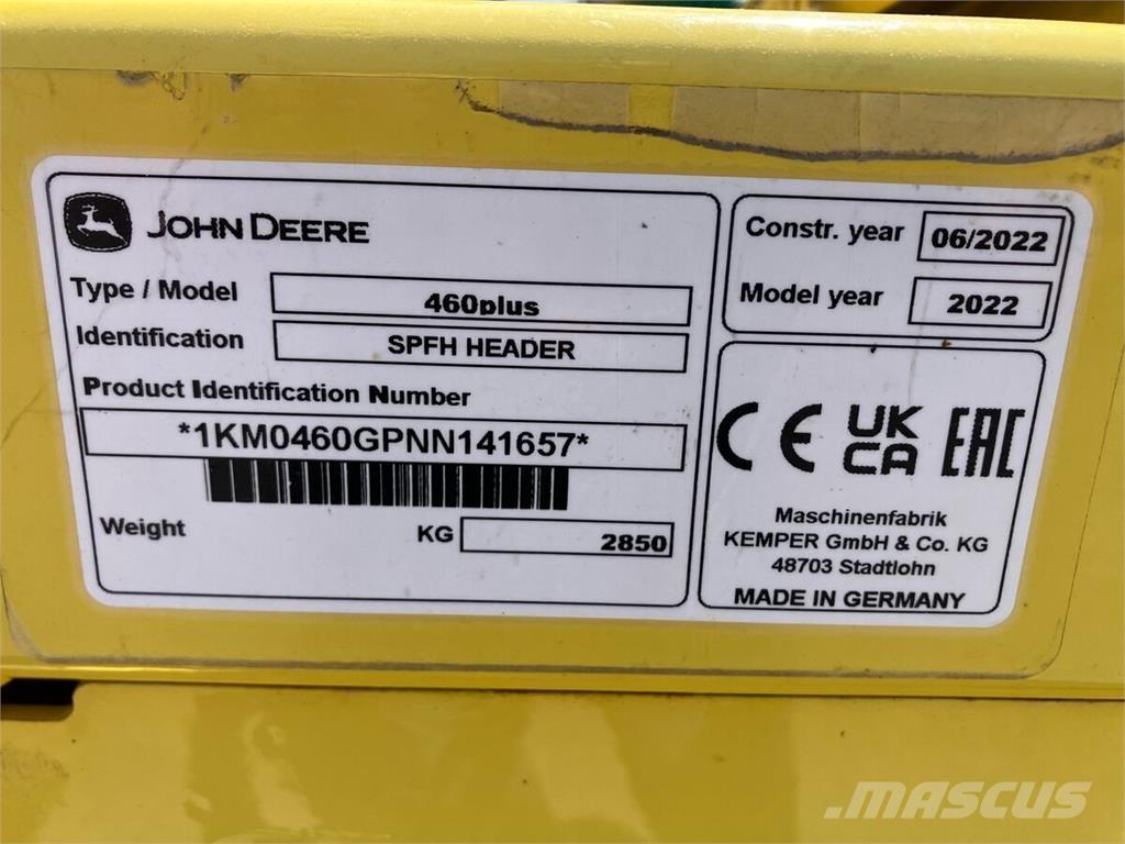John Deere 460 Plus Trösktillbehör