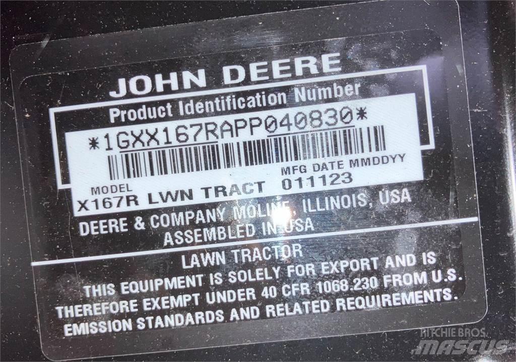 John Deere X 167R Grönytemaskiner - Övriga