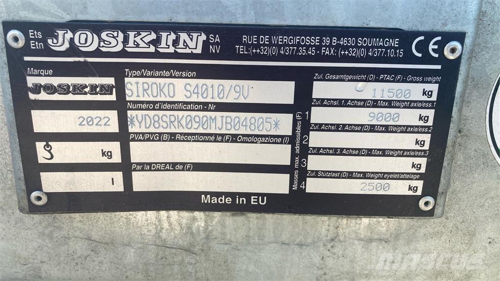 Joskin S4010/9V Fast- och kletgödselspridare