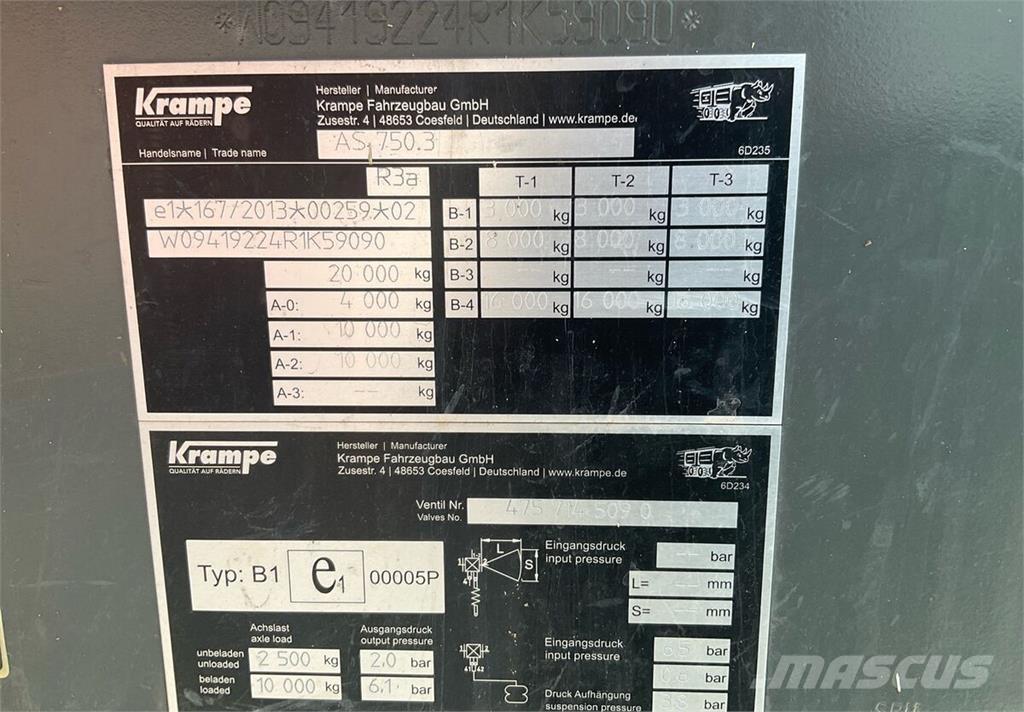 Krampe AS 750 Övriga vagnar