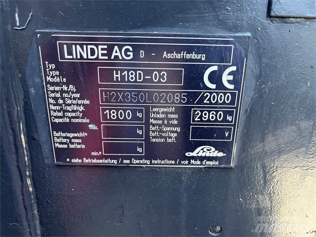 Linde H 18 D Övriga motviktstruckar