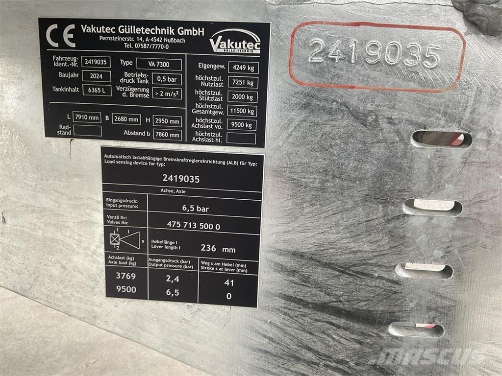  Vakutec VA 7300 Flytgödselspridare