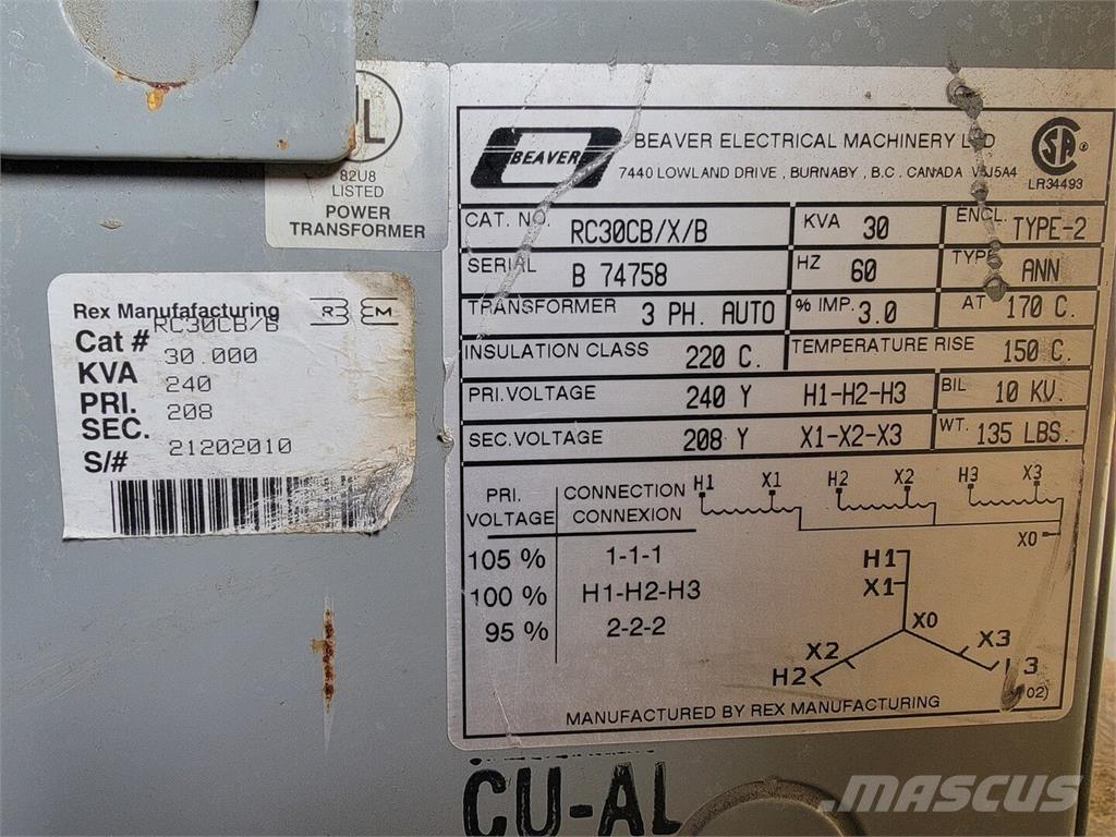  BEAVER RC30CB/X/B Entreprenad - Övrigt