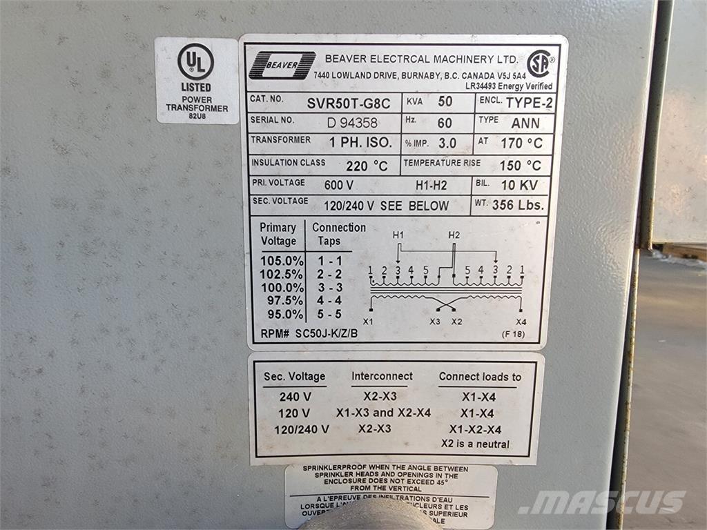  BEAVER SVR50T-G8C Entreprenad - Övrigt