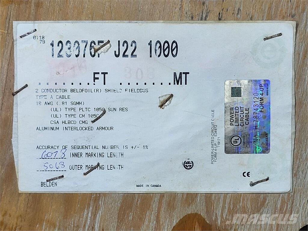  BELDEN 123076F Entreprenad - Övrigt