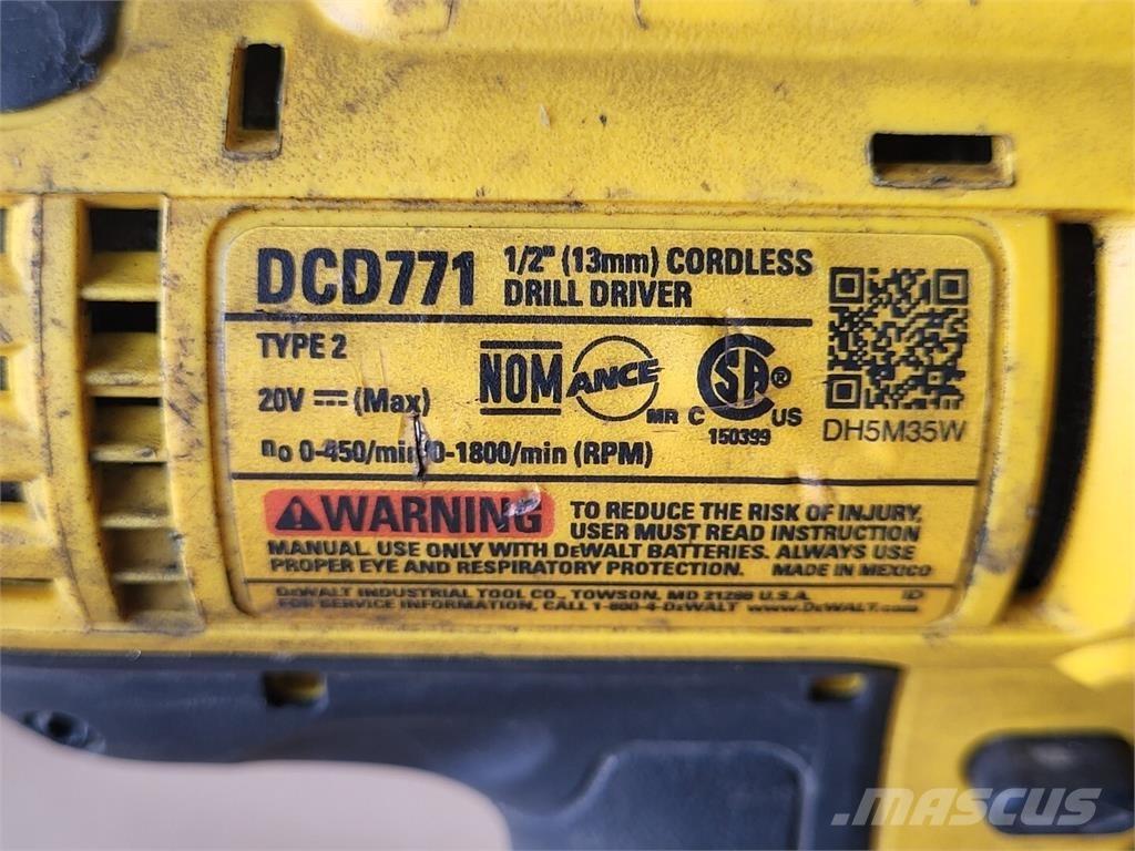DeWalt DCD771 Entreprenad - Övrigt