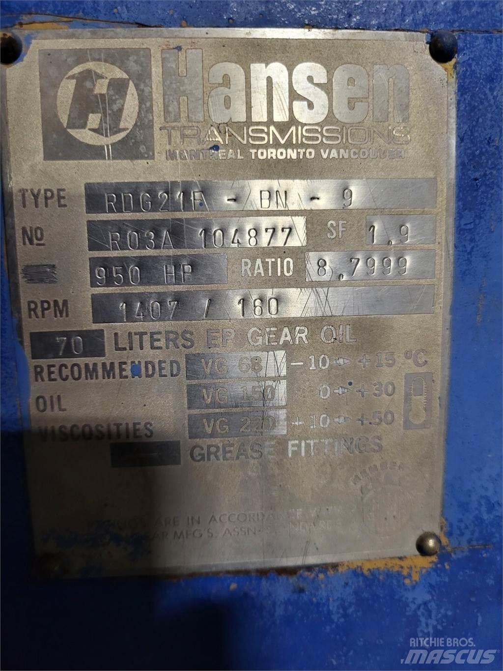 Hansen RDG21F-BN-9 Entreprenad - Övrigt