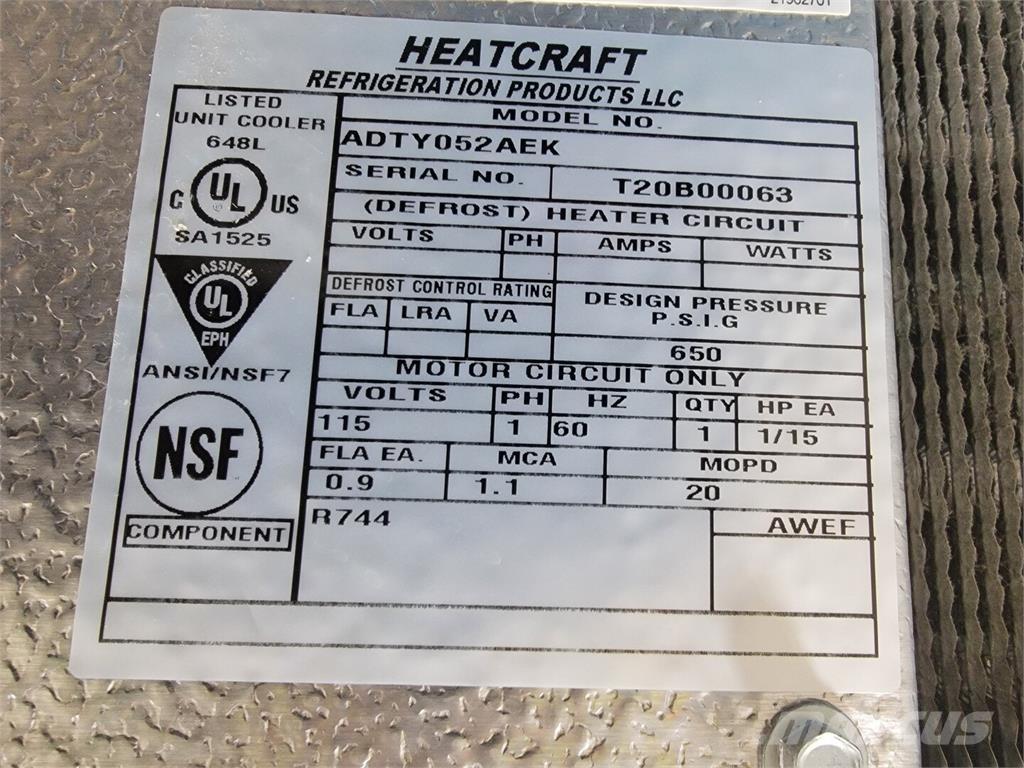  HEATCRAFT ADTY052AEK Uppvärmnings- och tjältiningsutrustning