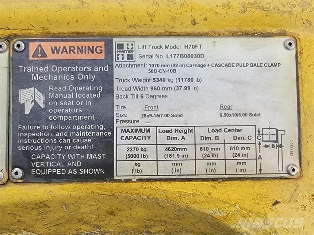 Hyster H70FT Entreprenad - Övrigt