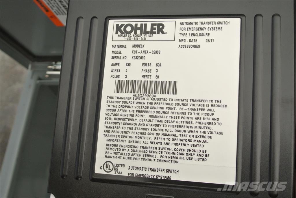 Kohler KCT-ANTA-2030S Entreprenad - Övrigt