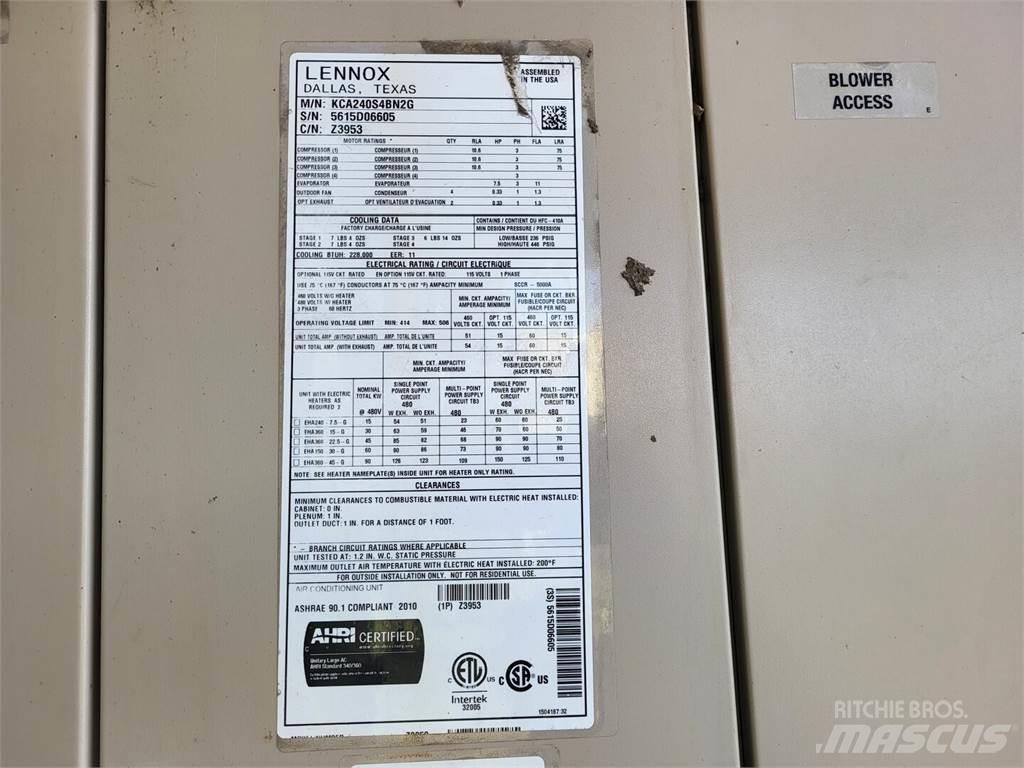  LENNOX KCA240S4BN2G Uppvärmnings- och tjältiningsutrustning