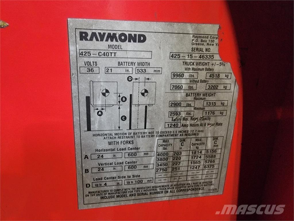 Raymond 425-C40TT Entreprenad - Övrigt