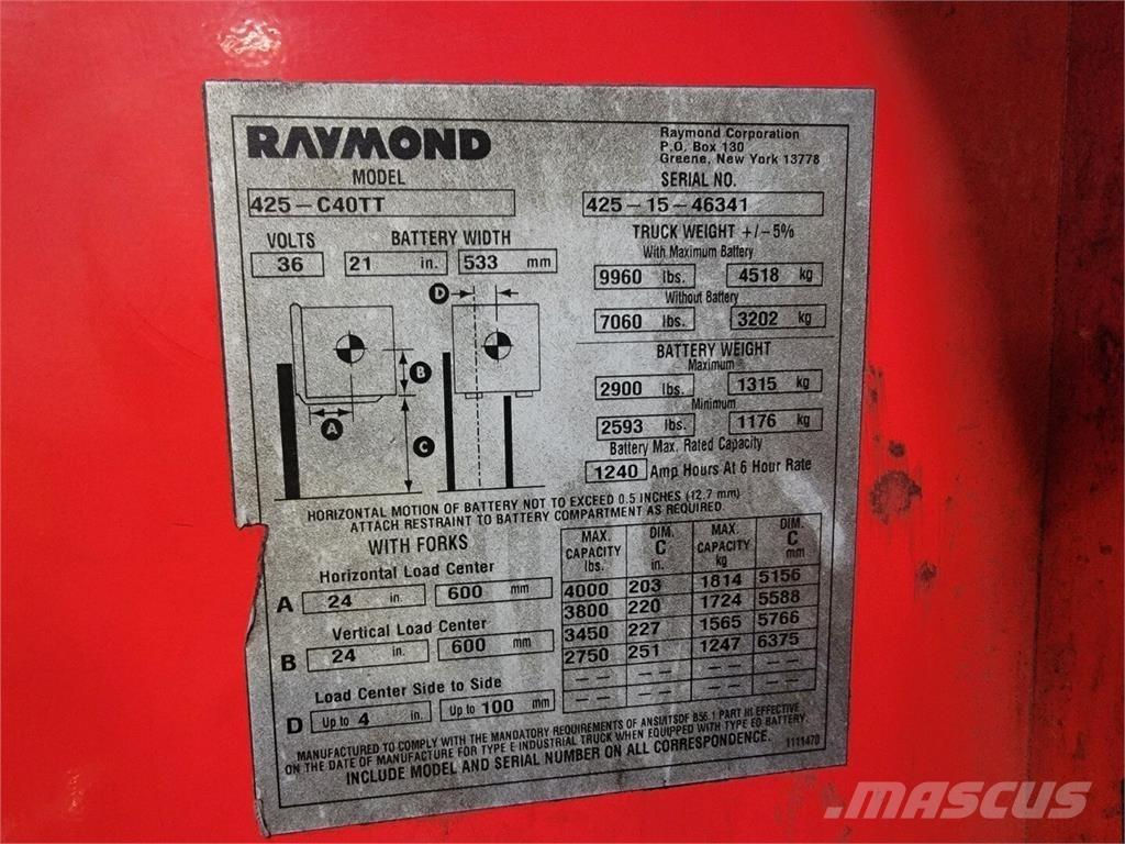 Raymond 425-C40TT Entreprenad - Övrigt
