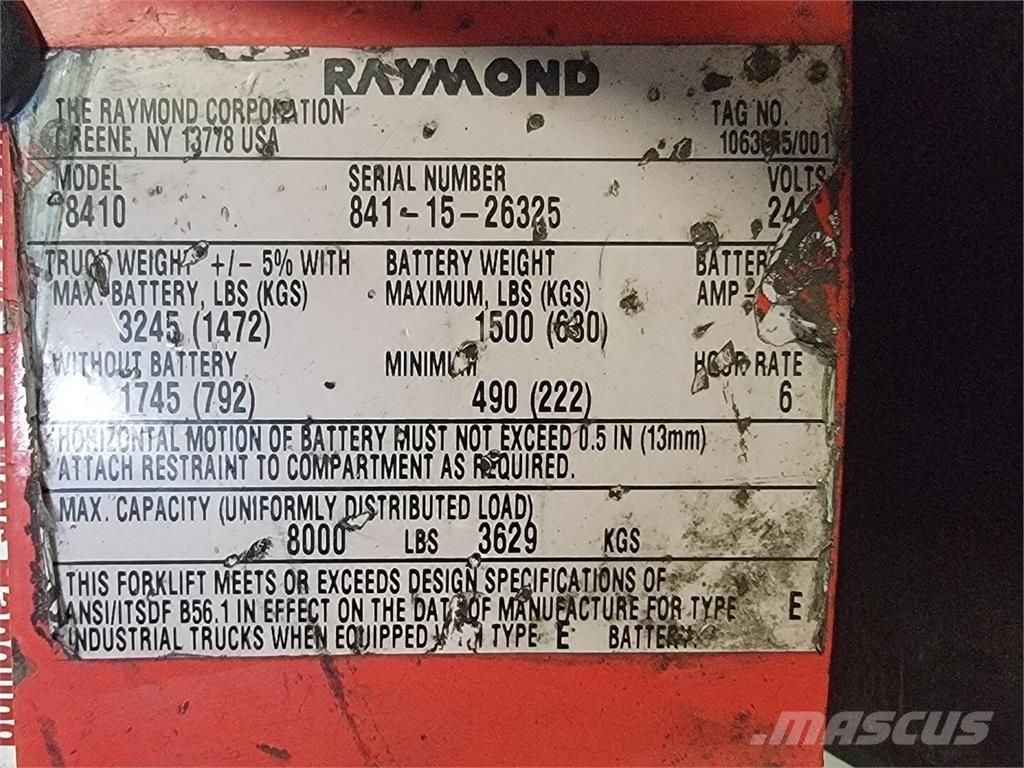 Raymond 8410 Entreprenad - Övrigt