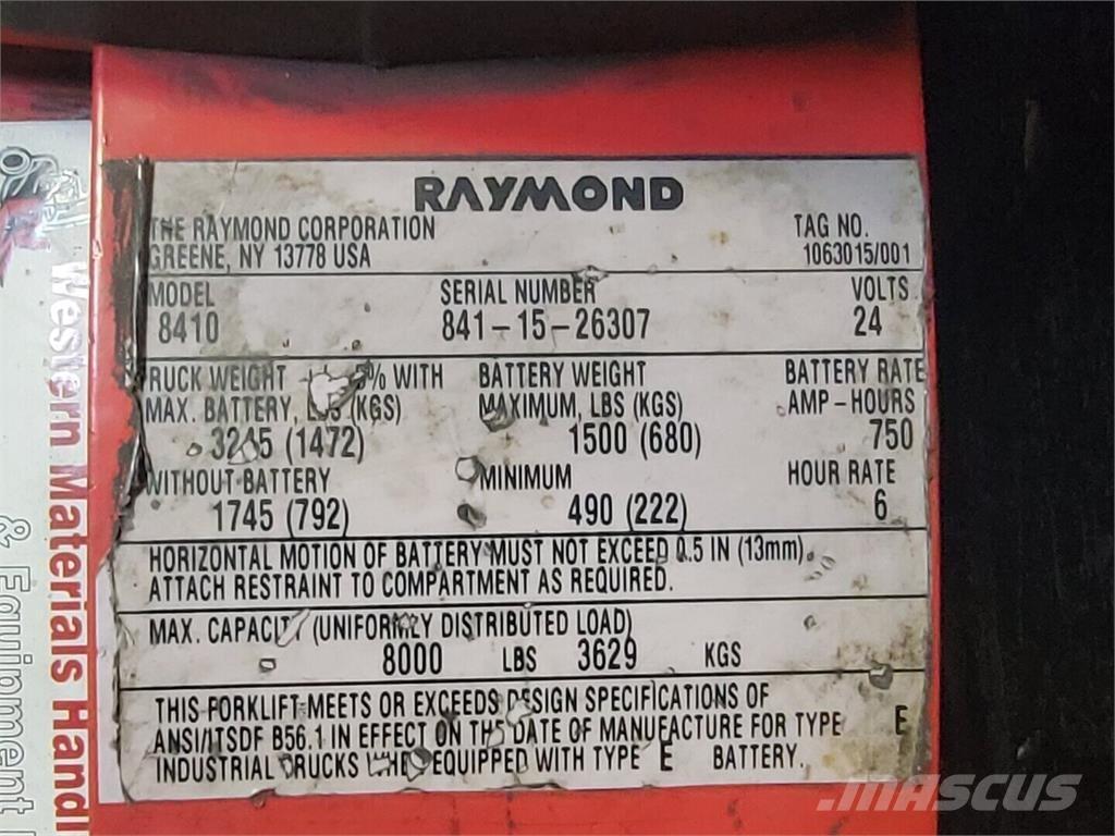 Raymond 8410 Entreprenad - Övrigt